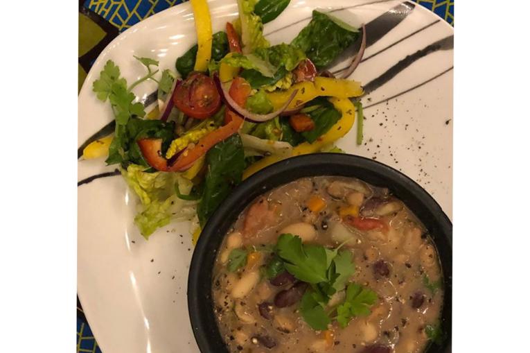 A photo of a three bean stew