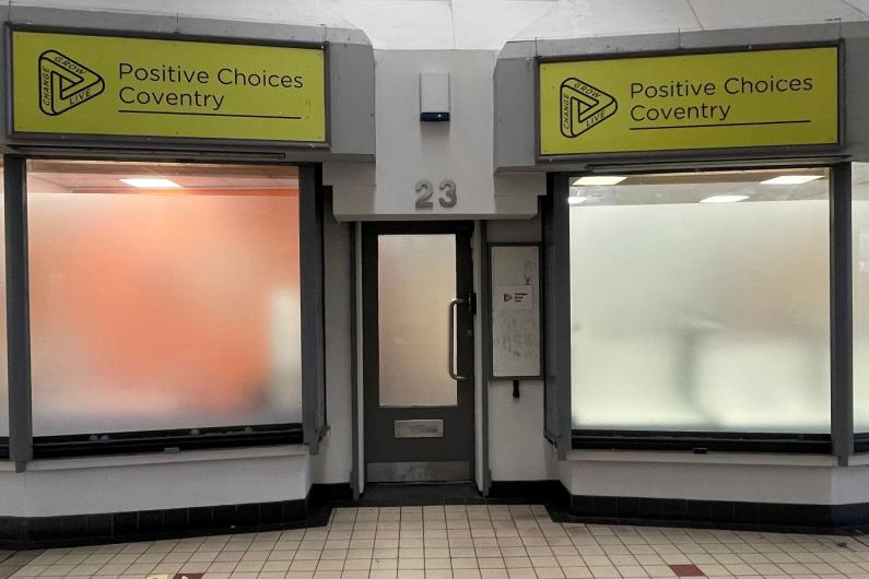 The outside of the Positive Choices service in Coventry